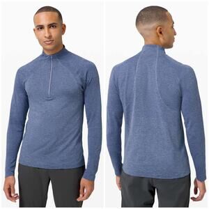 Lululemon Metal Vent Tech 1/2 Zip 2.0 Size Large Midnight Shadow Tempest Blue